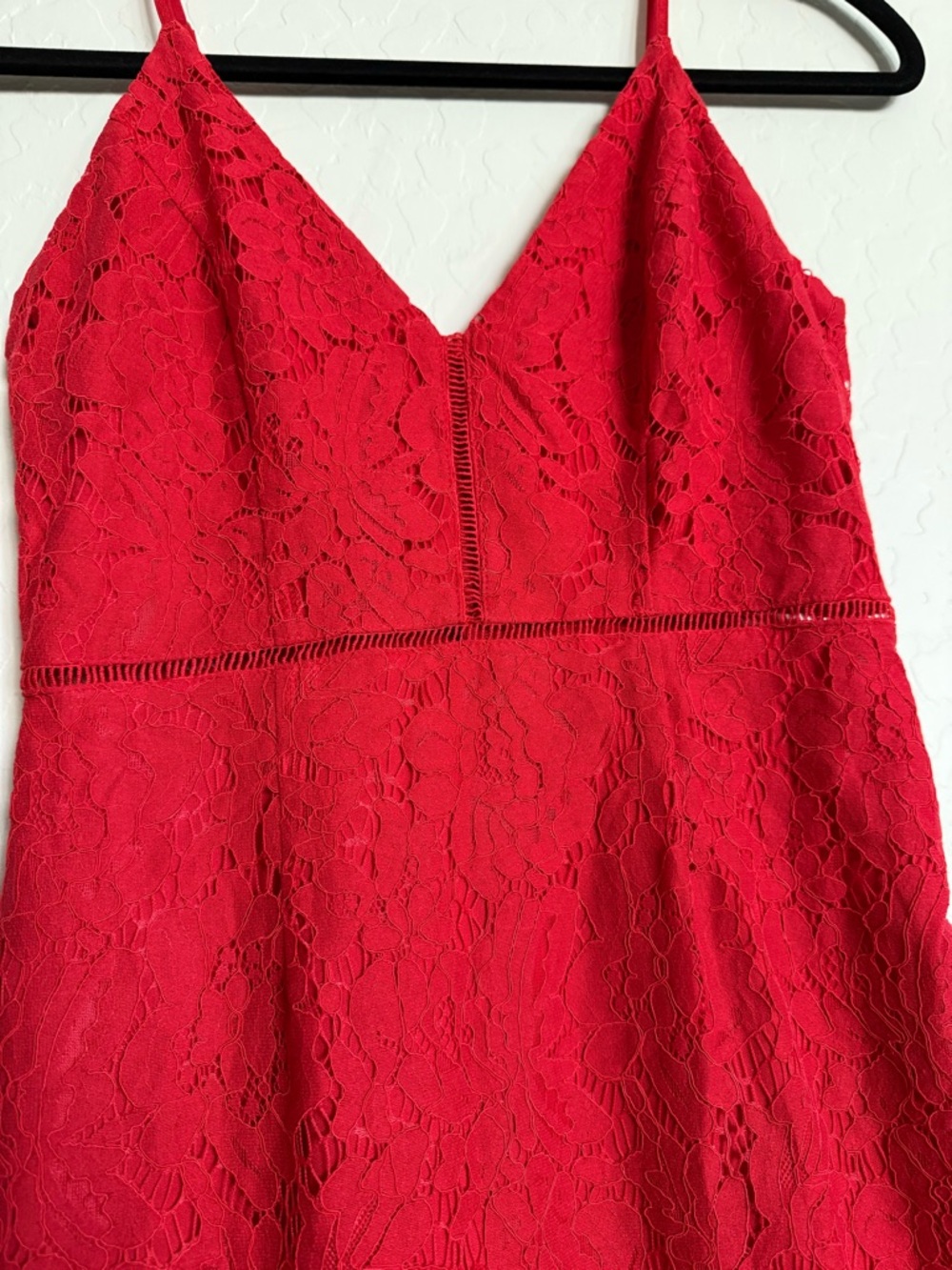 ASTR Red Lace V-Neck Spaghetti Strap Dress - XS - Picture 5 of 8